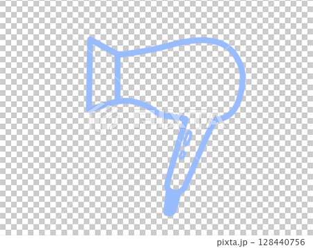Hair dryer icon simple blue Hair dryer icon simple blue 128440756