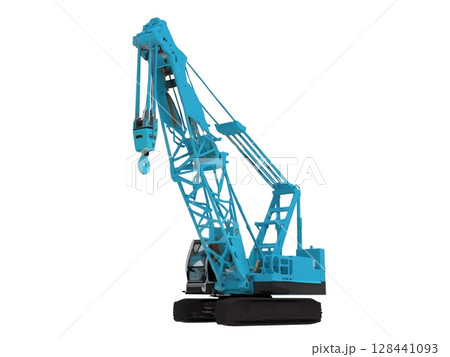 建設土木工事現場の玉掛け用の建機であるクローラークレーン 建設土木工事現場の玉掛け用の建機であるクローラークレーン 128441093