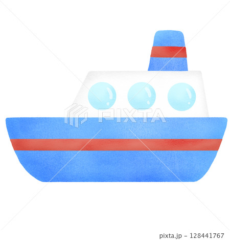 シンプルな船のイラスト シンプルな船のイラスト 128441767