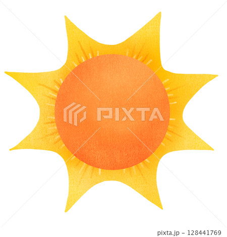 夏の太陽のイラスト 128441769