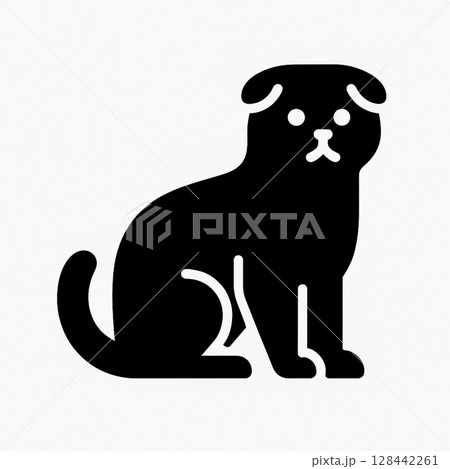 スコティッシュフォールドの猫アイコン 128442261