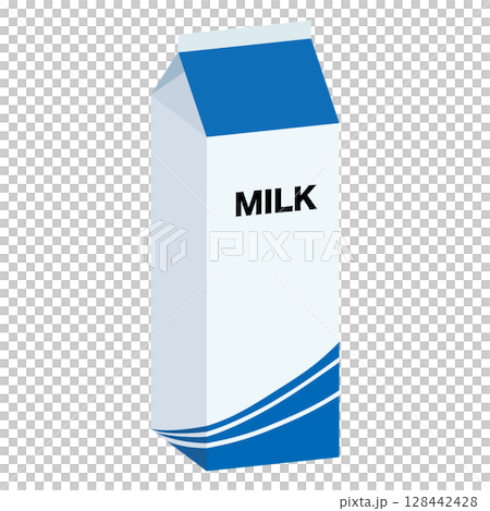 牛乳パックのベクターイラスト 128442428