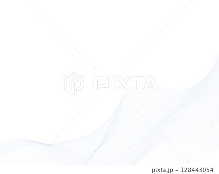 細い曲線の背景(下側,青) 細い曲線の背景(下側,青) 128443054
