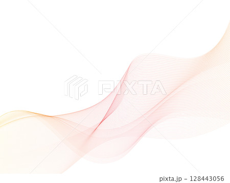 細い曲線の背景（赤） 128443056