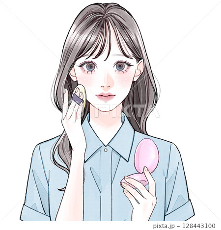 20代女性(清楚系)_メイク 128443100