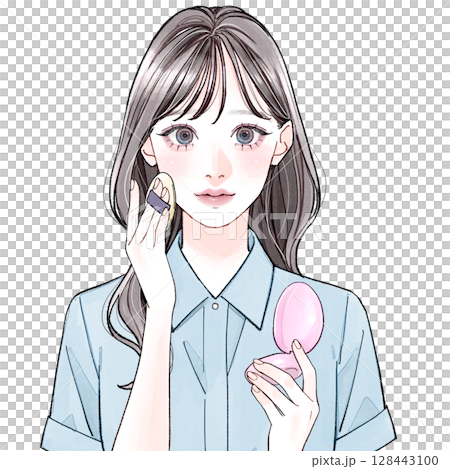 20代女性(清楚系)_メイク 128443100