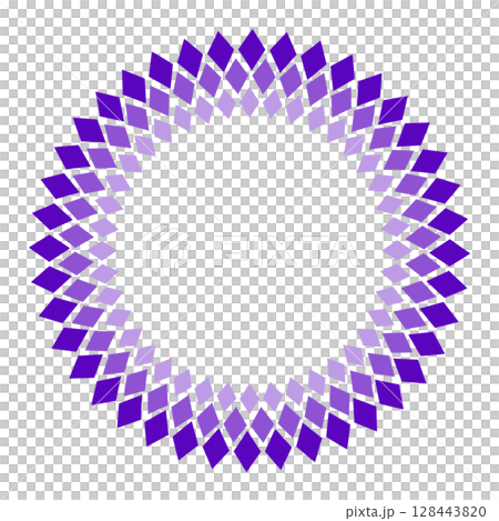 Purple triple diamond round frame 128443820