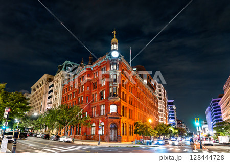 Queen Anne-style National Savings and Trust Company building in Washington, D.C., United States, built in 1888 by architect James H. Windrim 128444728