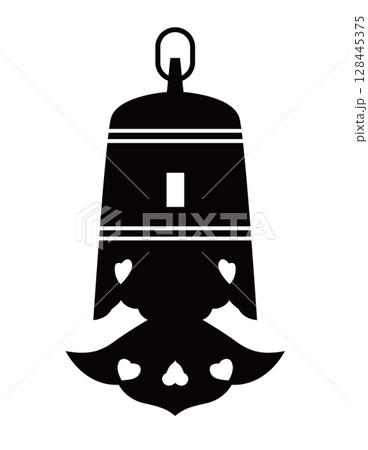 風鐸　シルエット 128445375