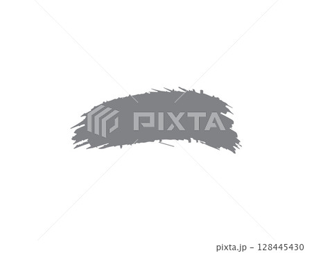 Gray Paint Stroke With Rough Texture. 128445430