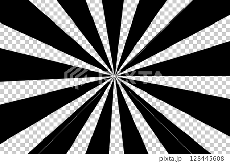 シンプルな黒色の集中線のイラスト シンプルな黒色の集中線のイラスト 128445608