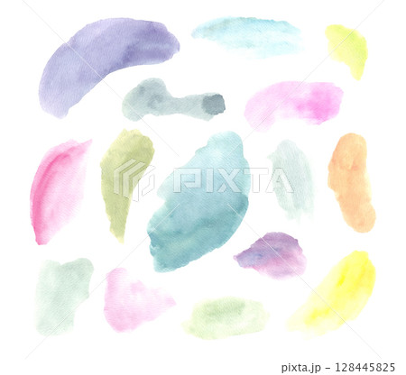 Garden watercolor cottage hand drawn collection Garden watercolor cottage hand drawn collection 128445825