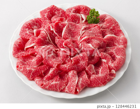 国産F1交雑種牛バラ薄切肉 128446231