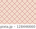 ピンクとベージュのチェック柄 / シームレスパターン / スウォッチあり 128446660