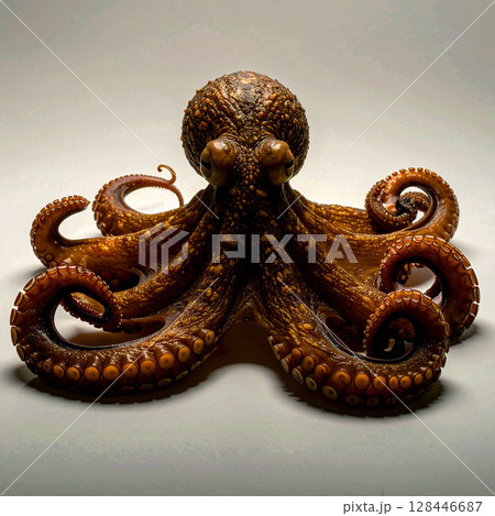 octopus, sea creature, eight legs, suction cups, mollusk, aquarium, seafood, ink, cooking ingredient, intelligent animal, marine animal, bottom dweller, ocean life, tentacled animal, deep sea creature 128446687