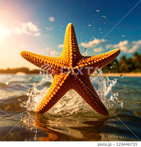 starfish, sea creature, marine animal, ocean life, star shape, five arms, slow movement, beach item, aquarium, decorative, coastal decor, underwater animal, tide pool life, ocean bottom, sea souvenir, 128446735