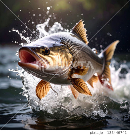 fish, sea fish, freshwater fish, tropical fish, aquarium, fins, scales, tail fin, underwater creature, marine animal, swimming animal, aquatic life, colorful fish, pet fish, fish tank, reef fish, ocea 128446741