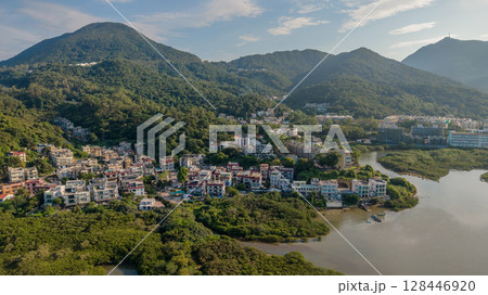 July 4 2025 overview of Nam Wai Tsuen, a traditional village in Sai Kung District, 128446920