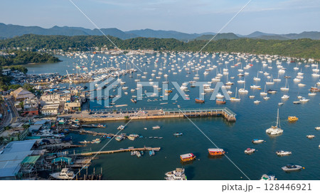 July 4 2025 A Pak Sha Wan Pier in Sai Kung, Hong Kong 128446921