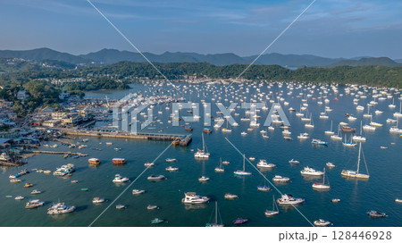 July 4 2025 A Pak Sha Wan Pier in Sai Kung, Hong Kong July 4 2025 A Pak Sha Wan Pier in Sai Kung, Hong Kong 128446928