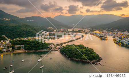July 4 2025 Nam Wai Tsuen, a traditional village in Sai Kung, Hong Kong: 128446985