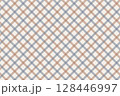 ブルーとベージュのチェック柄 / シームレスパターン / スウォッチあり 128446997