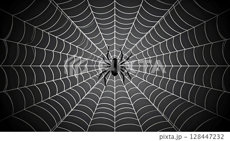 Intricate spiderwebs adorned with sparkling dew drops in the morning, forming a delicate net of nature's design 128447232