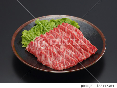 国産牛カルビバラ焼き肉 128447364