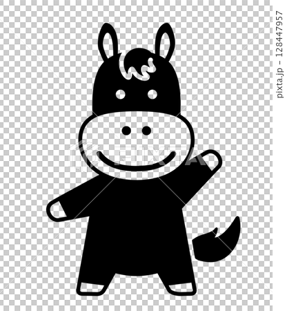 可愛的馬角色 可愛的馬角色 128447957