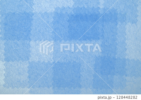 和紙による水色グラデーション【背景素材】 128448282