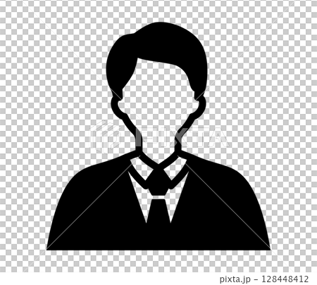 Salaryman, businessman, company employee icon Male Person Suit Job seeker New employee Senior Sales 128448412