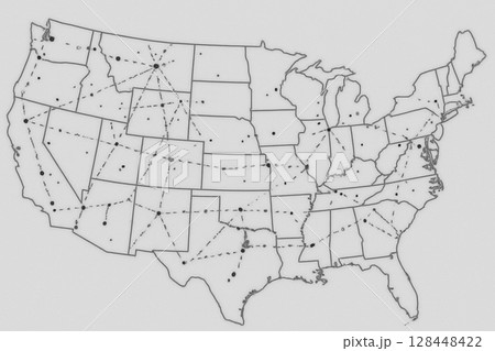 アメリカ地下ネットワーク計画/ジョークポスター風 Old-Style Map of Alleged アメリカ地下ネットワーク計画/ジョークポスター風 Old-Style Map of Alleged 128448422