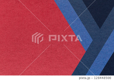 Abstract red, navy blue textured paper background with geometric lines, copy space for graphic banner template Abstract red, navy blue textured paper background with geometric lines, copy space for graphic banner template 128448500