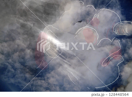 雲アート　鼻おやじ 128448564