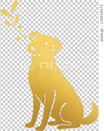 寂しげな犬 128450473