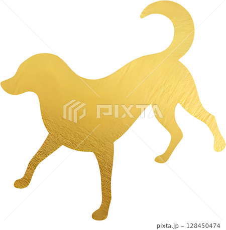 寂しげな犬 128450474