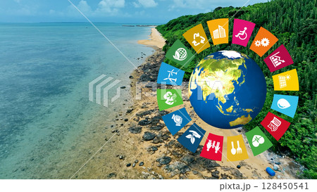 地球環境イメージ　SDGs　サステナブル 128450541