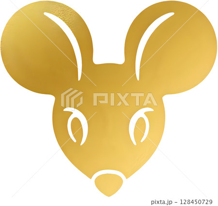 にっこり笑うネズミ 128450729