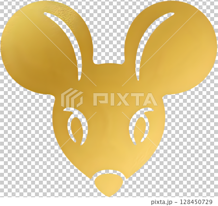 にっこり笑うネズミ 128450729
