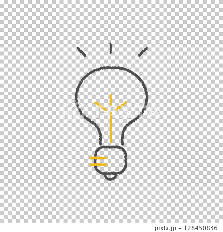 Light bulb icon [line only] 128450836