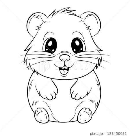Doodle Vector Illustration of a Hamster in Cartoon Style Doodle Vector Illustration of a Hamster in Cartoon Style 128450921