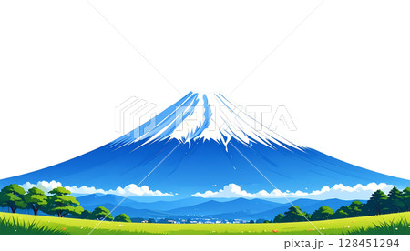 富士山のイラスト素材 128451294