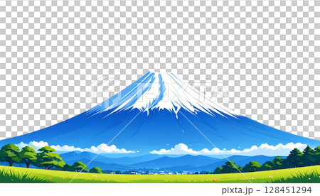 富士山のイラスト素材 128451294