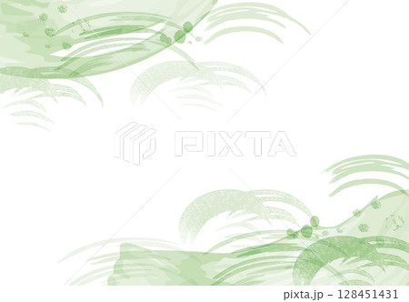 新緑 水彩画イラスト背景 新緑 水彩画イラスト背景 128451431