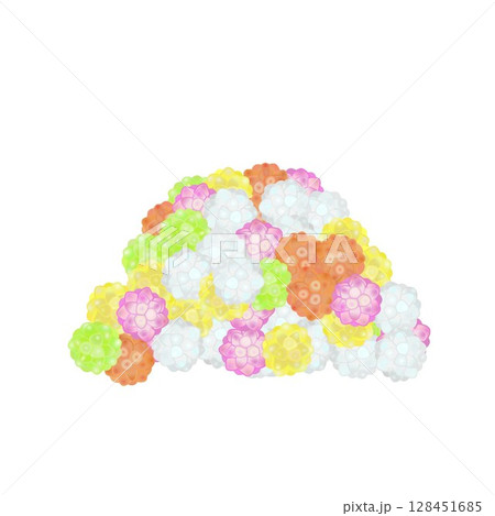 山盛りの金平糖のイラスト 128451685