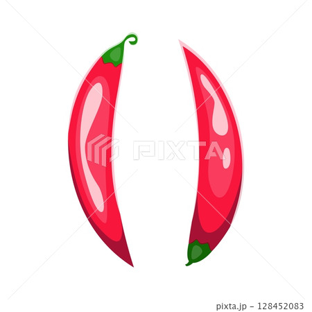 Day of the Dead font chili pepper punctuation brackets. Latin America death carnival typeface vector special symbol, Day of the Dead celebration typeset sign. Dia de Los Muertos festival type element 128452083