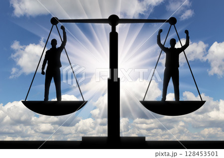 Business concept of mutual benefit and success of business partners Business concept of mutual benefit and success of business partners 128453501