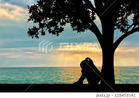 Conceptual image of parents' divorce Conceptual image of parents' divorce 128453541