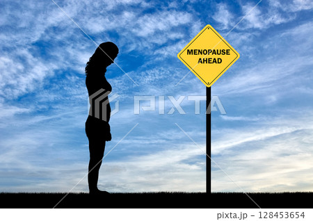 Conceptual image of impending menopause in women Conceptual image of impending menopause in women 128453654