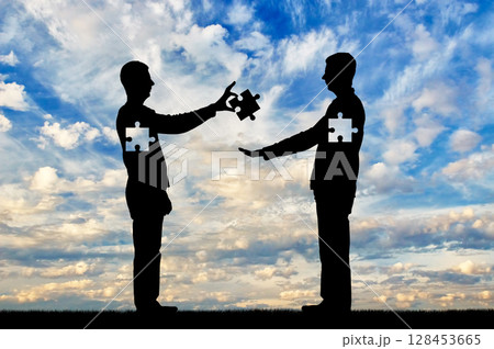 A man is an altruist, a donor who gives a piece of himself, sacrificing himself to the person who needs it A man is an altruist, a donor who gives a piece of himself, sacrificing himself to the person who needs it 128453665